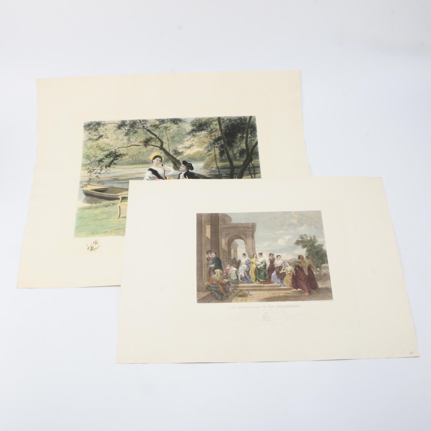Hand-Colored Etchings of Aristocratic Life