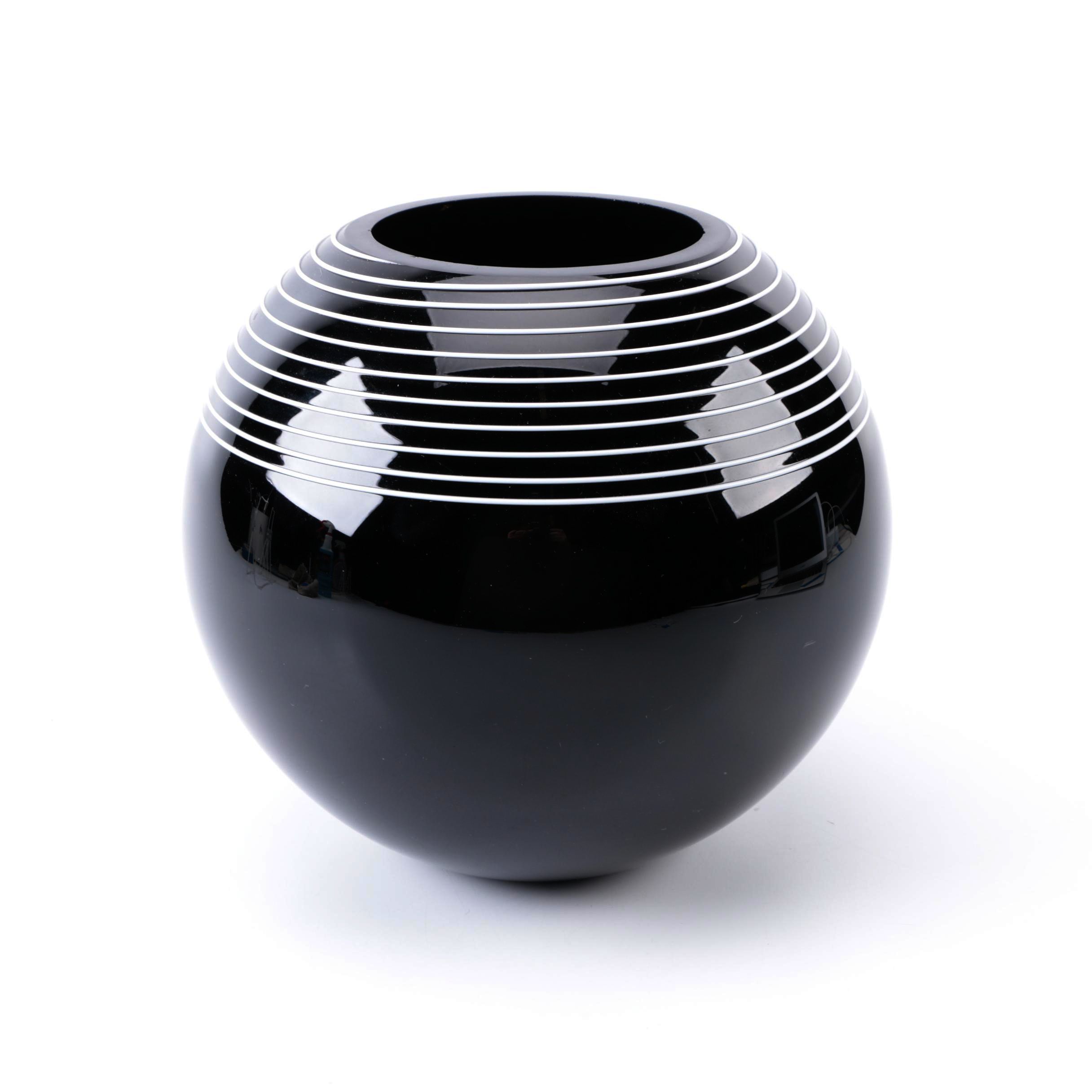 Spherical Art Glass Vase