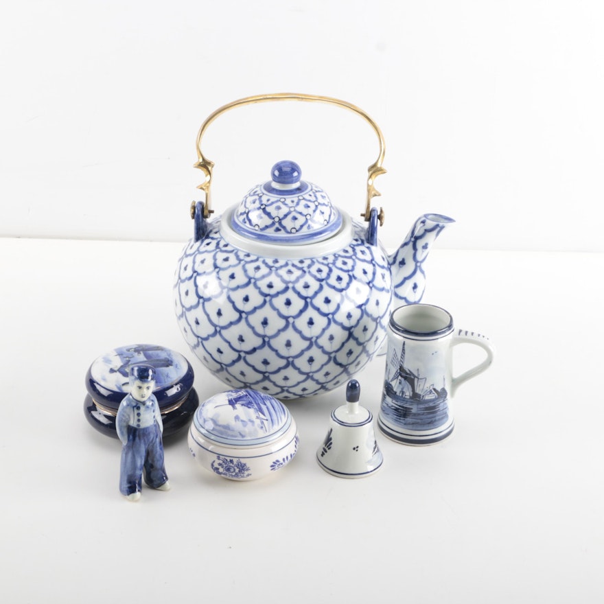Collection of Delft and Other Blue and White Porcelain