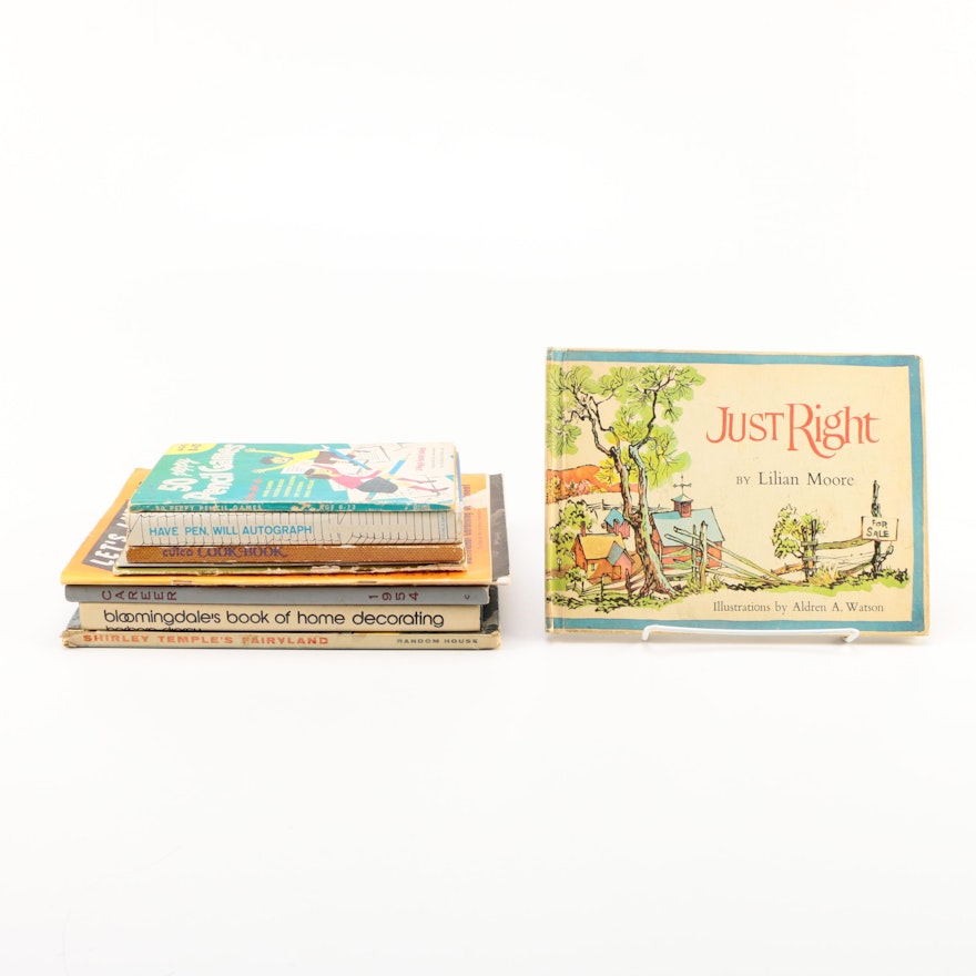 Assortment of Books and Magazines Including "Shirley Temple's Fairyland"
