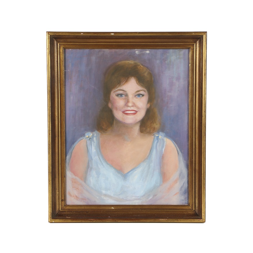 Oil Portrait on Canvas of Woman