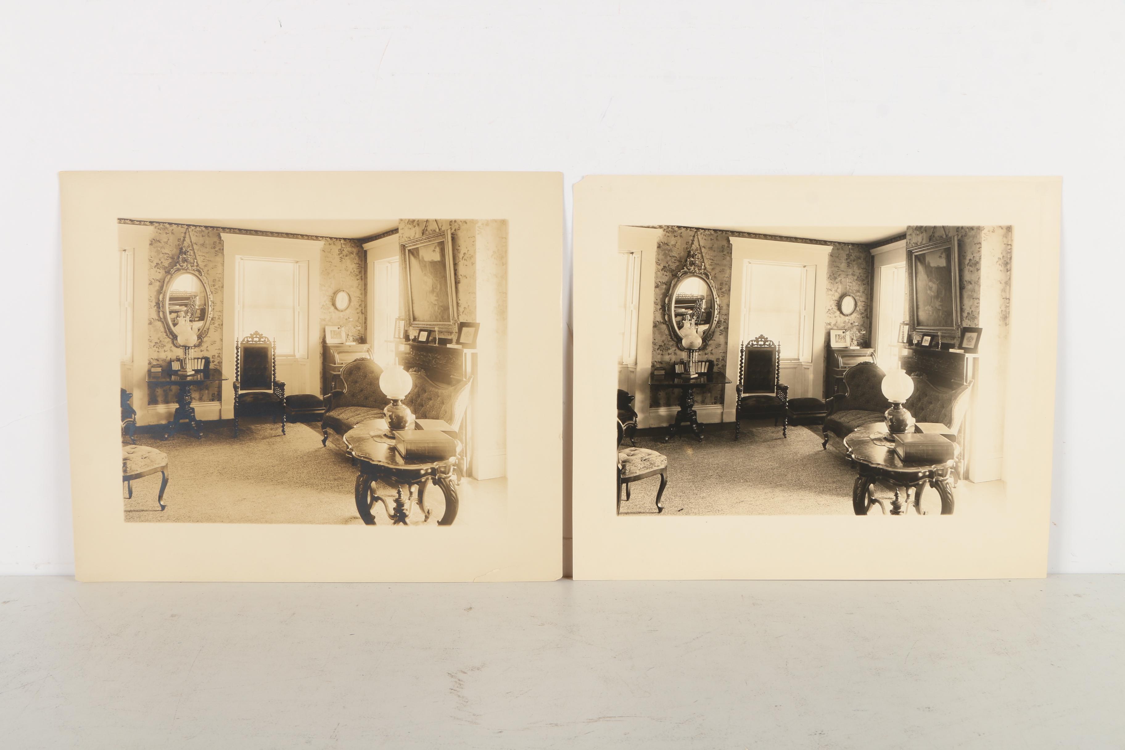 Collection of Albumen Photographs of Interior Scenes