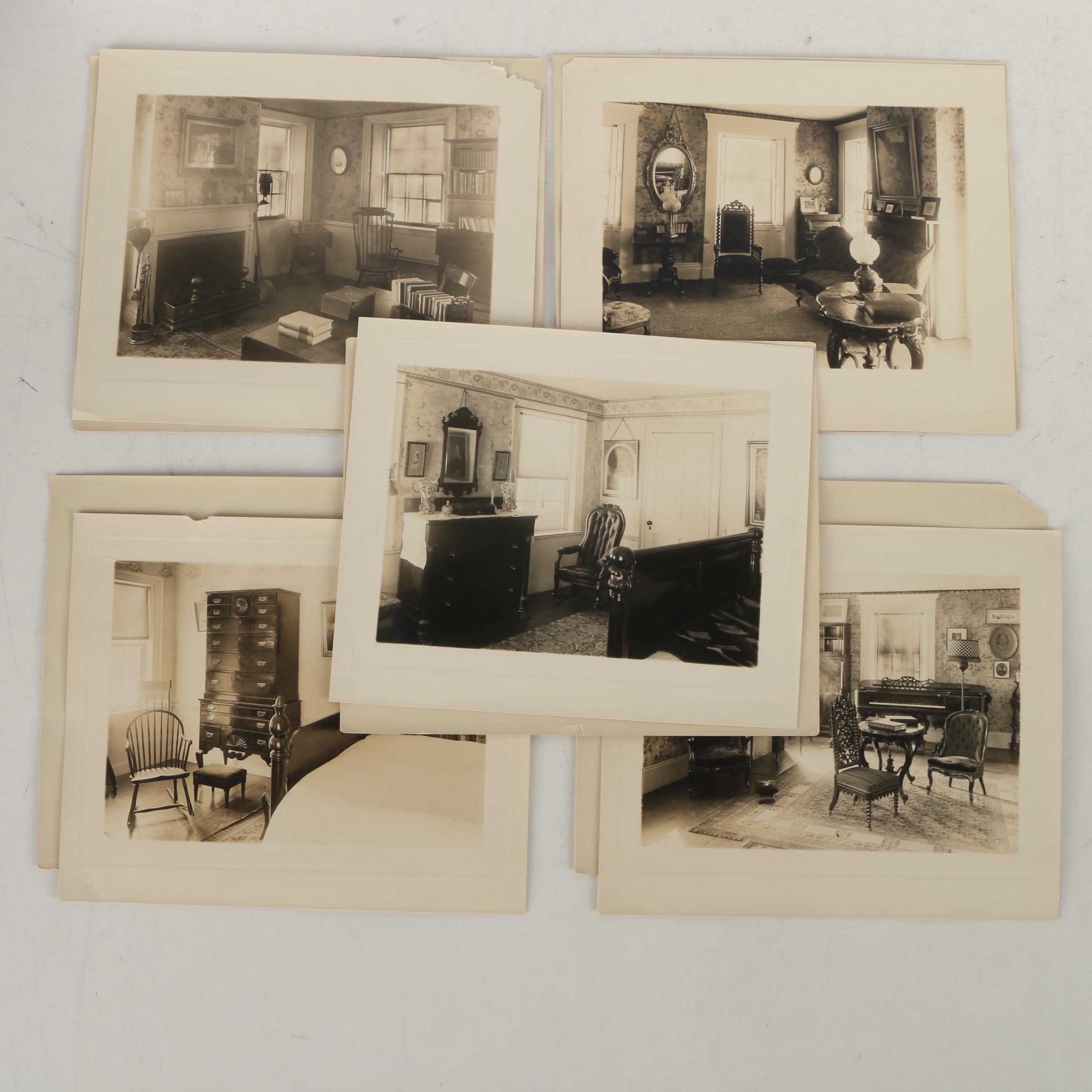 Collection of Albumen Photographs of Interior Scenes