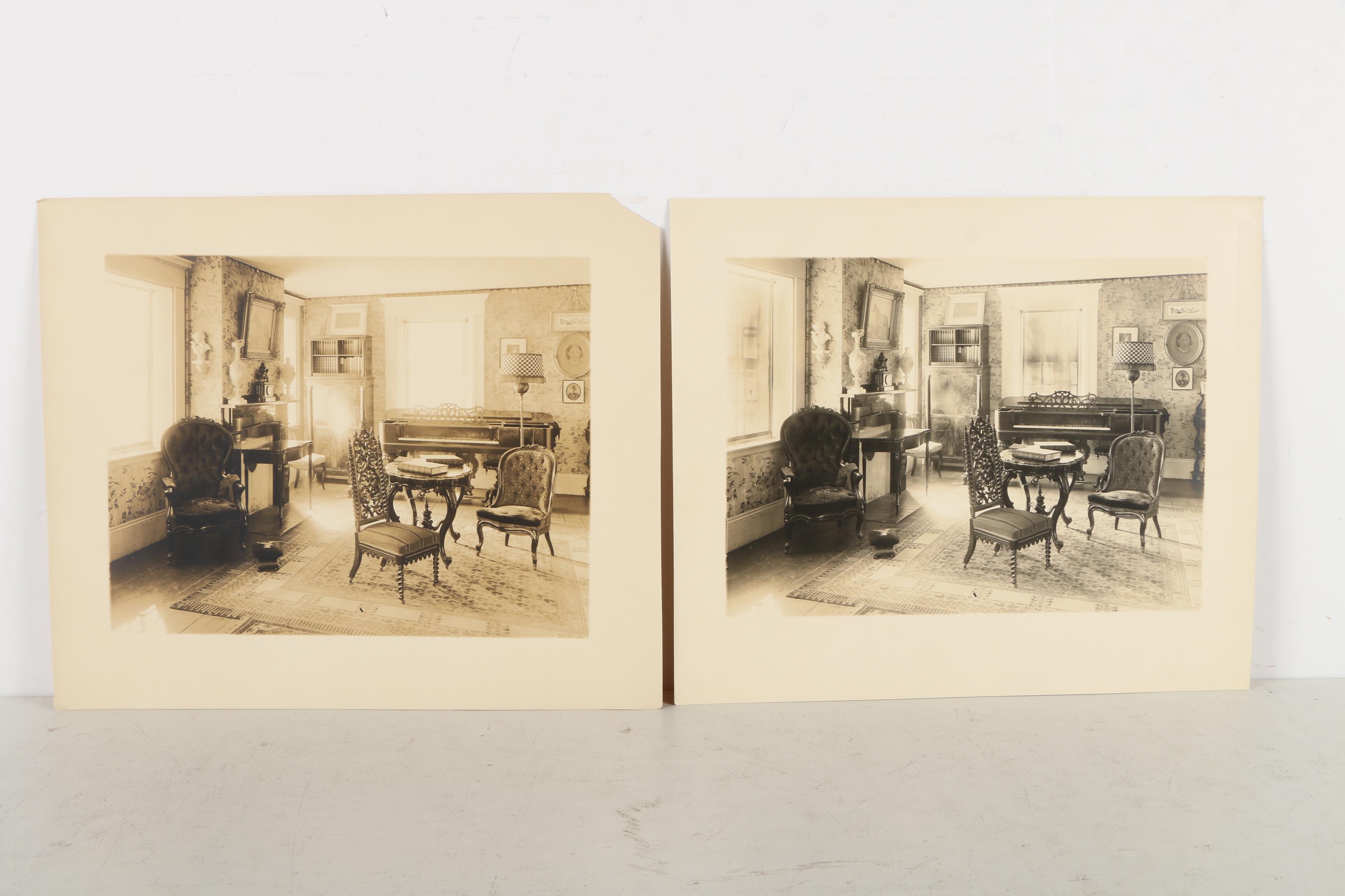 Collection of Albumen Photographs of Interior Scenes