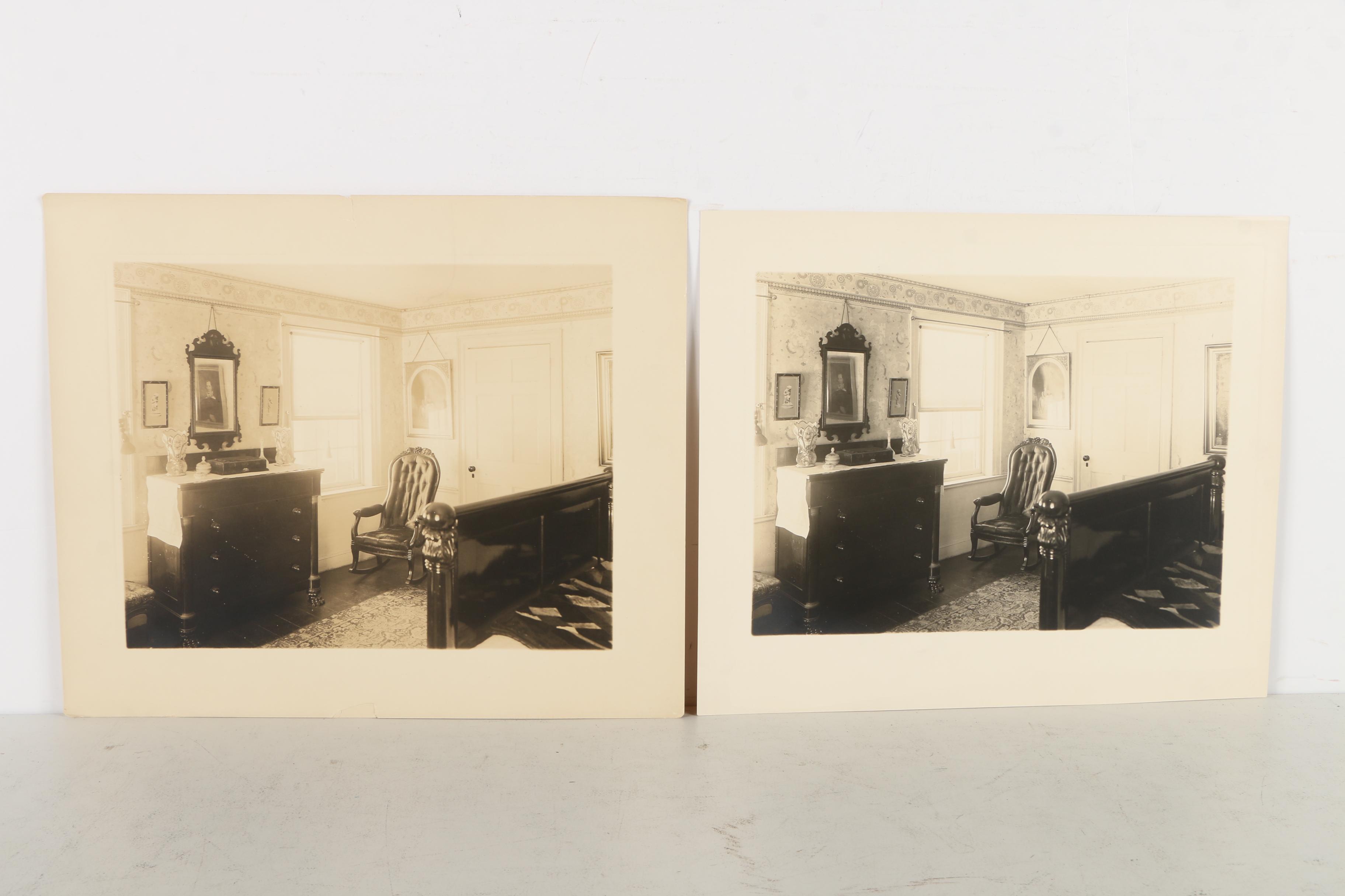 Collection of Albumen Photographs of Interior Scenes