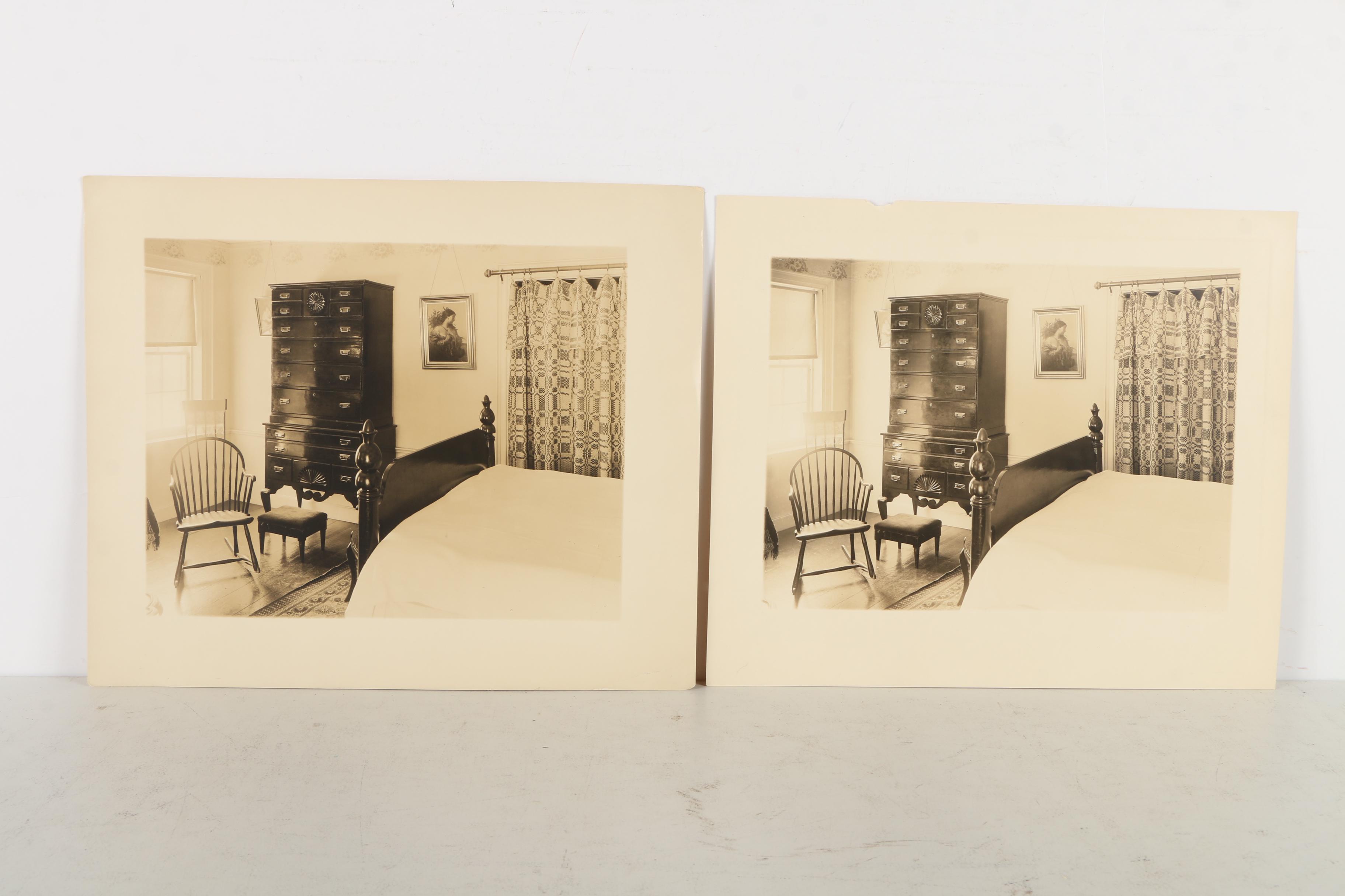 Collection of Albumen Photographs of Interior Scenes