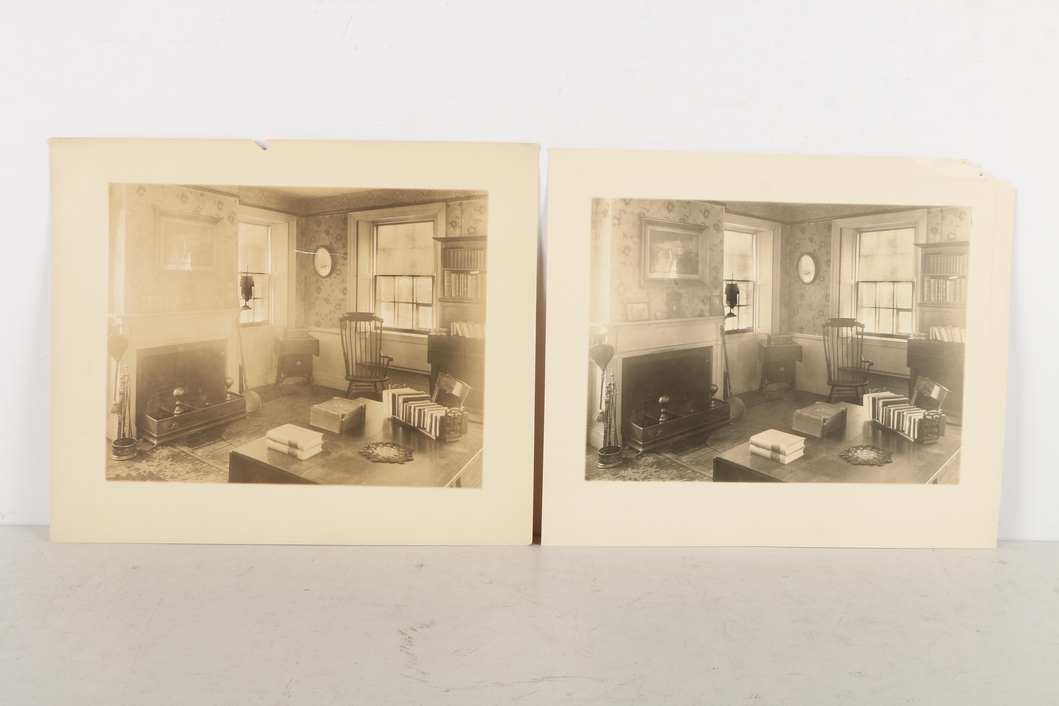 Collection of Albumen Photographs of Interior Scenes