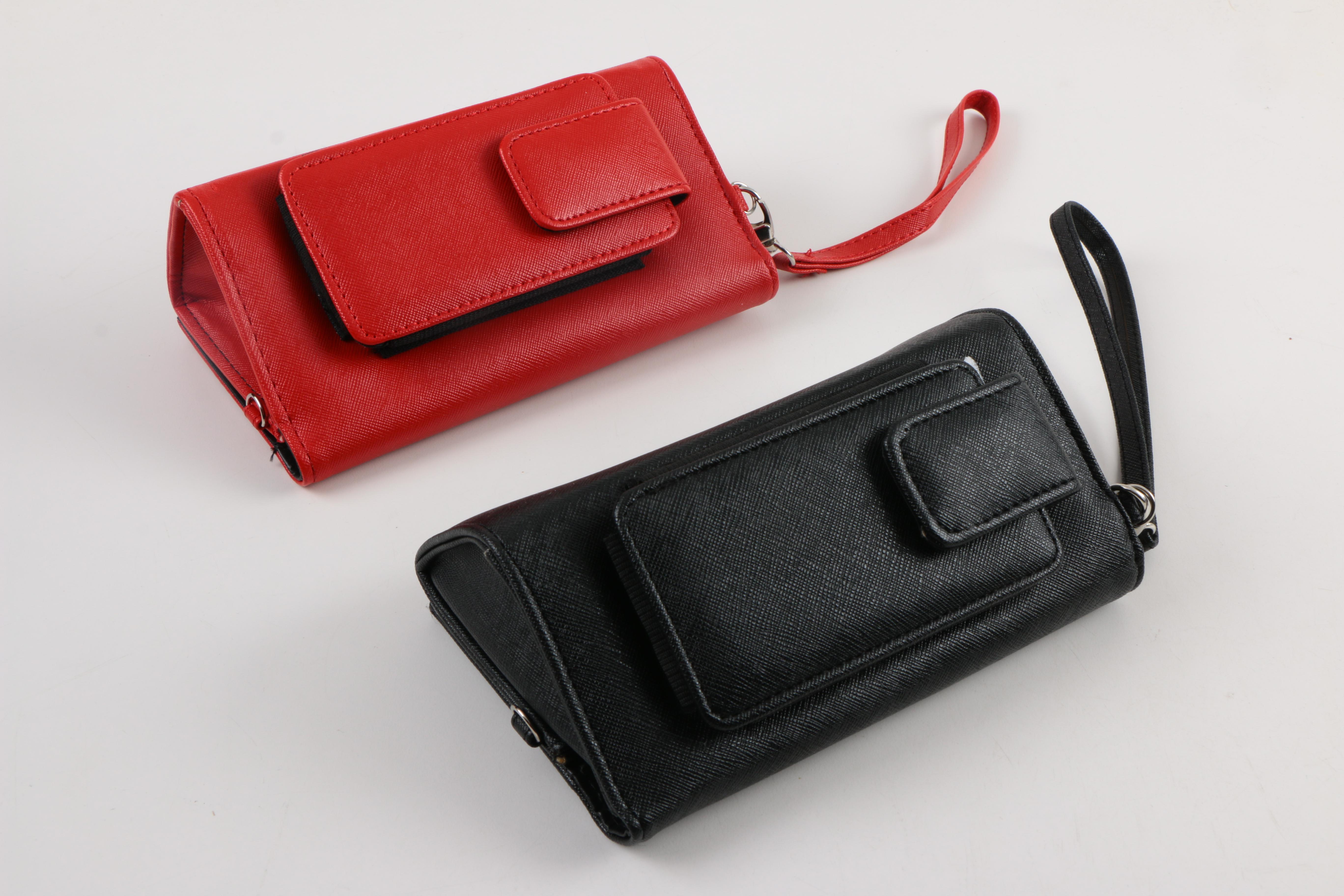 Red and Black Eyepockit Wristlets