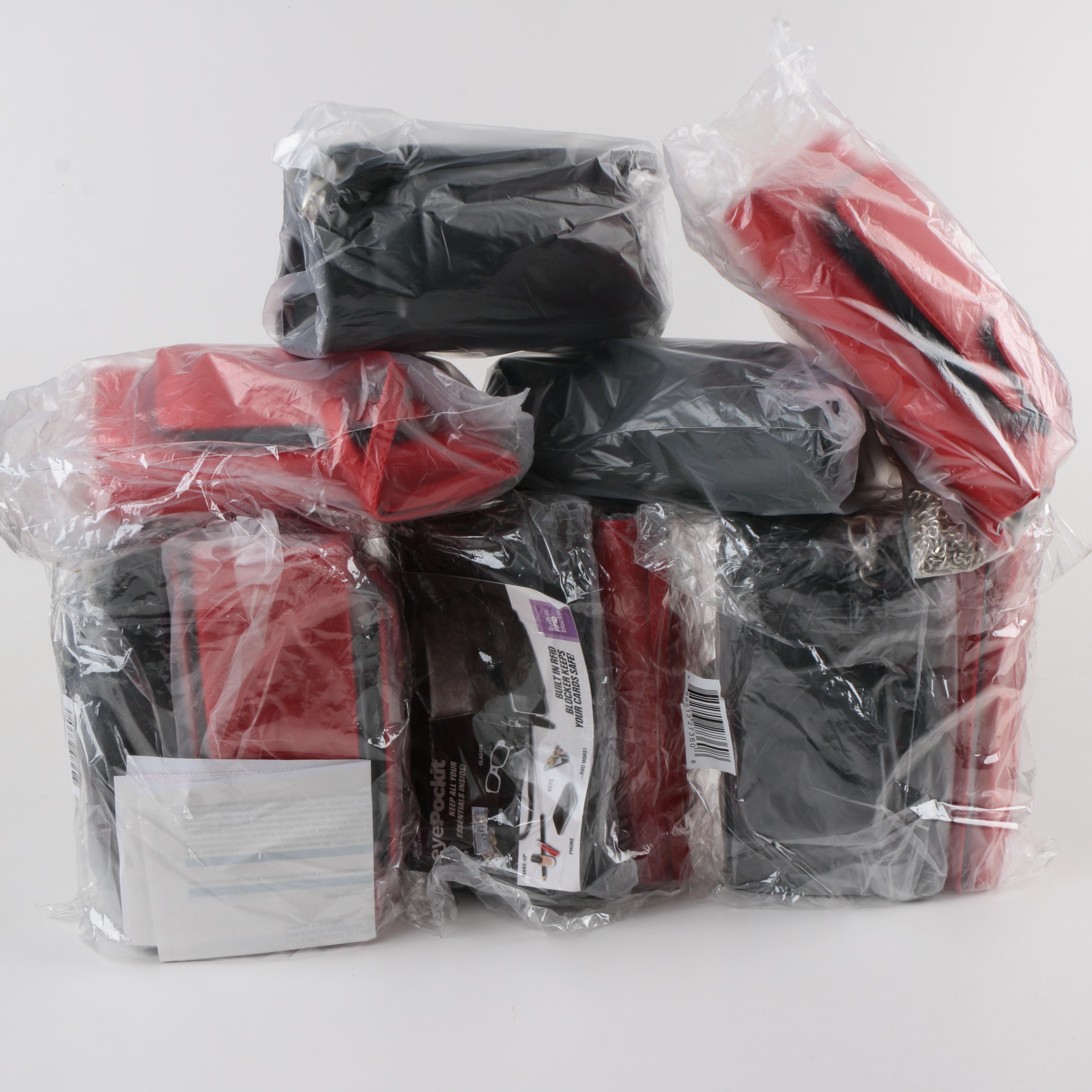 Red and Black Eyepockit Wristlets