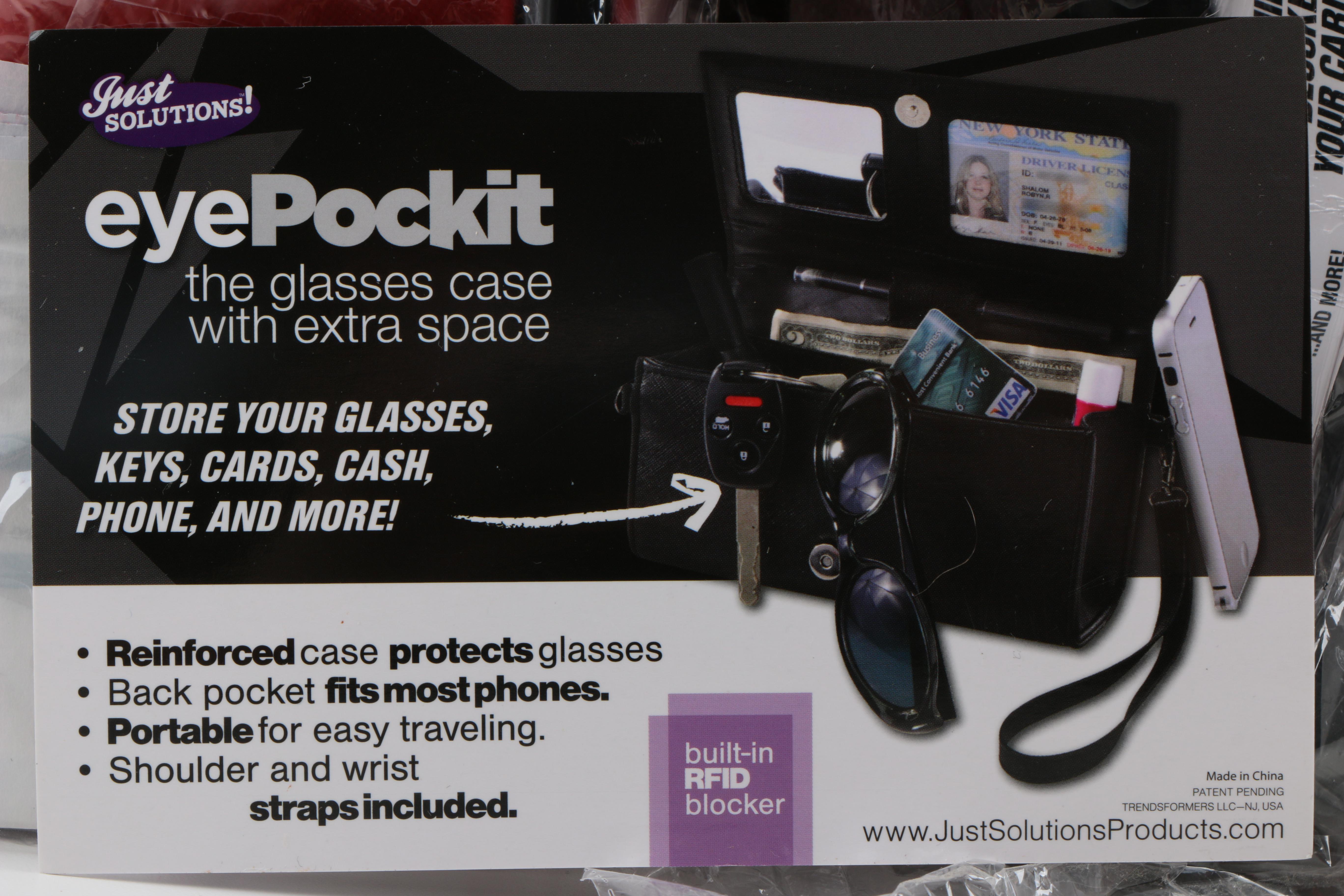 Red and Black Eyepockit Wristlets