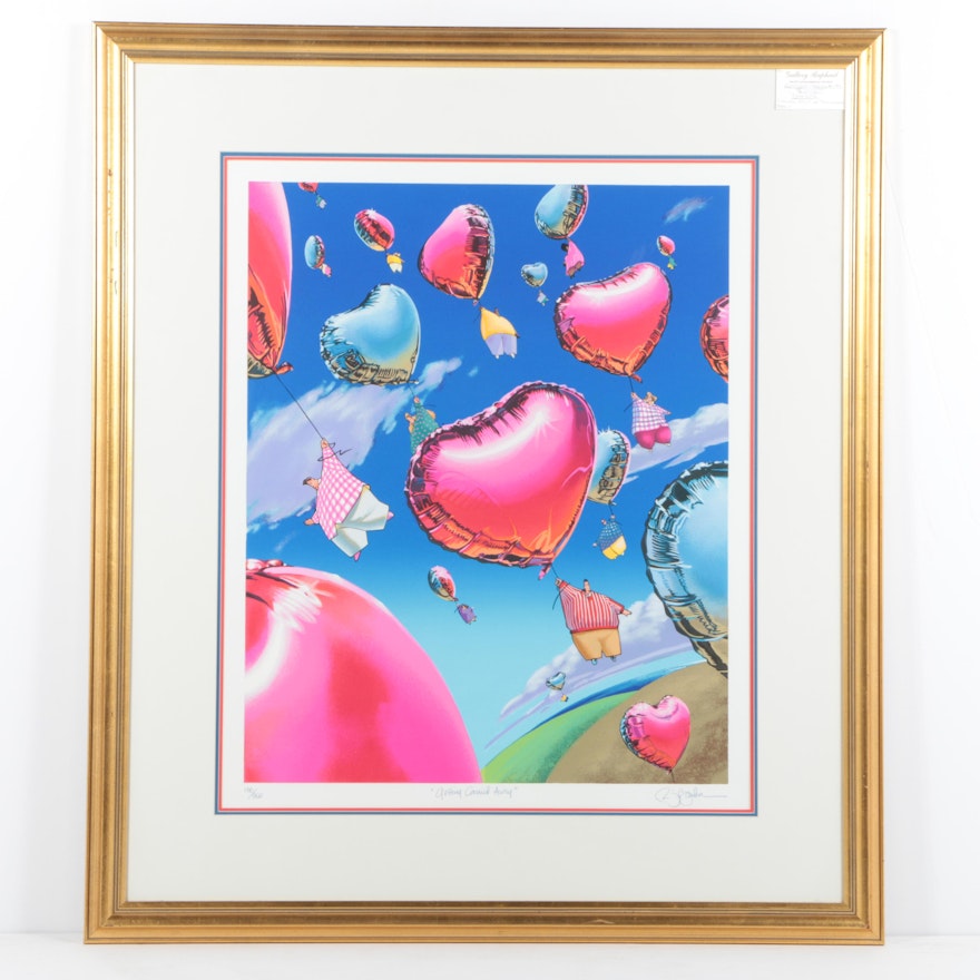 R. J. Barber Limited Edition Serigraph "Getting Carried Away"