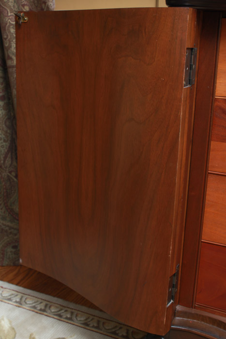 Vintage Queen Anne Style Marble Top Side Cabinet