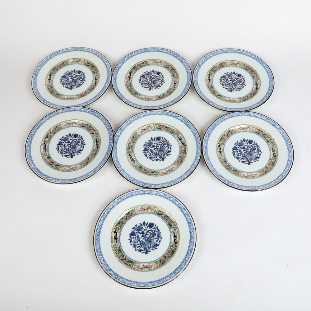 Collection of Vintage Limoges France Puiforcat "Kan Lou" Porcelain Plates