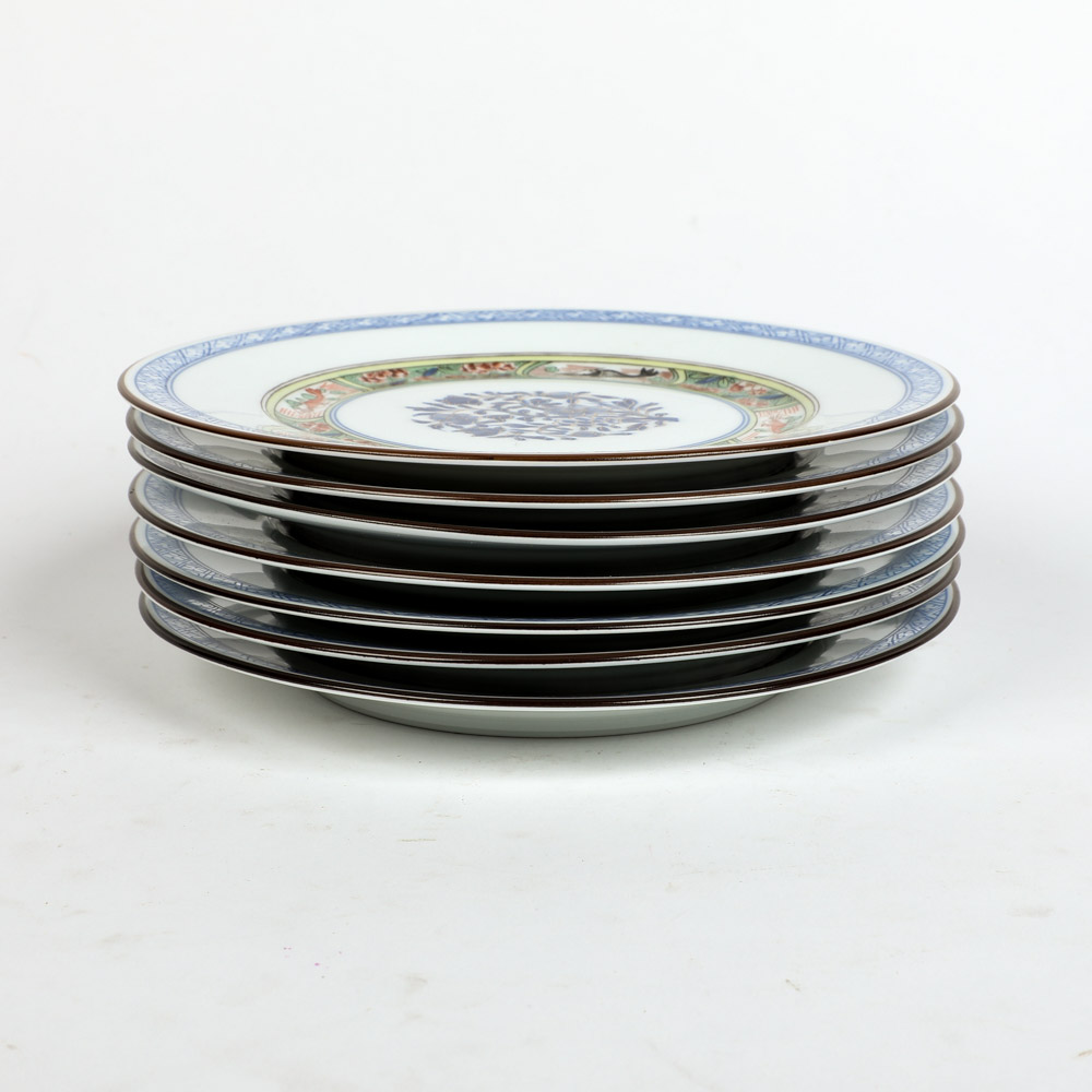 Collection of Vintage Limoges France Puiforcat "Kan Lou" Porcelain Plates