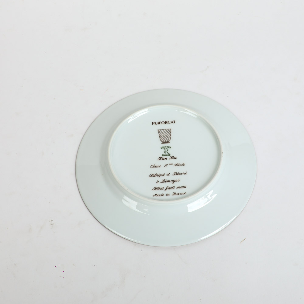 Collection of Vintage Limoges France Puiforcat "Kan Lou" Porcelain Plates