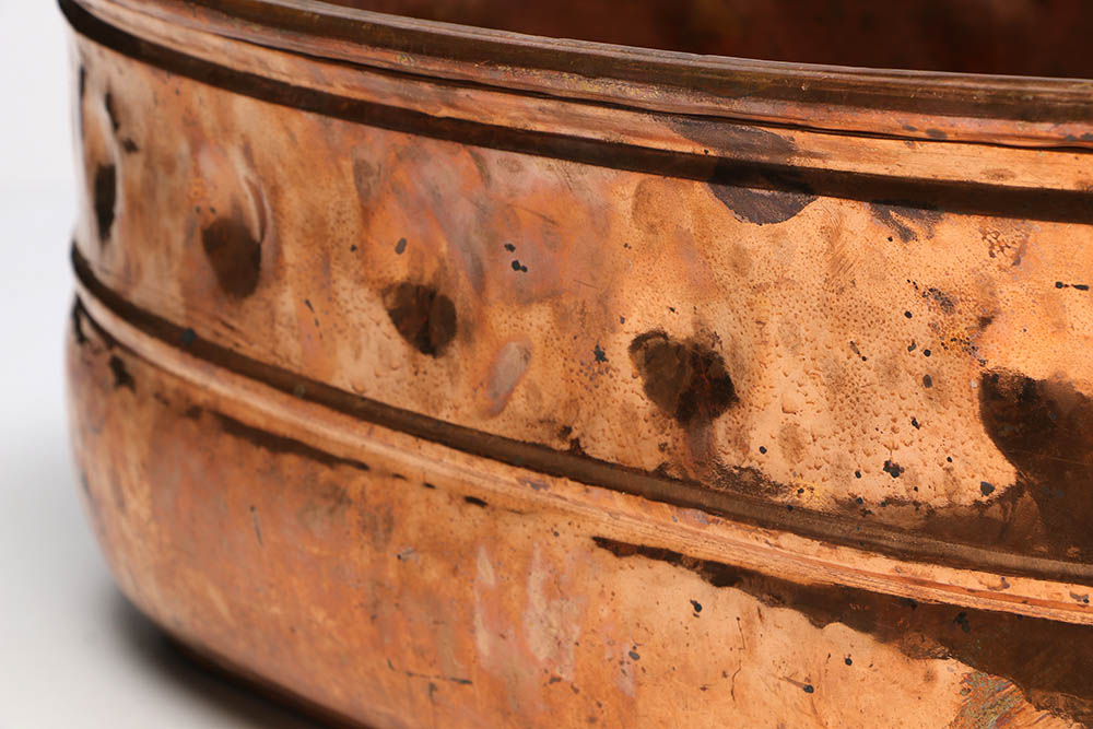 Oval Copper Tub with Handles