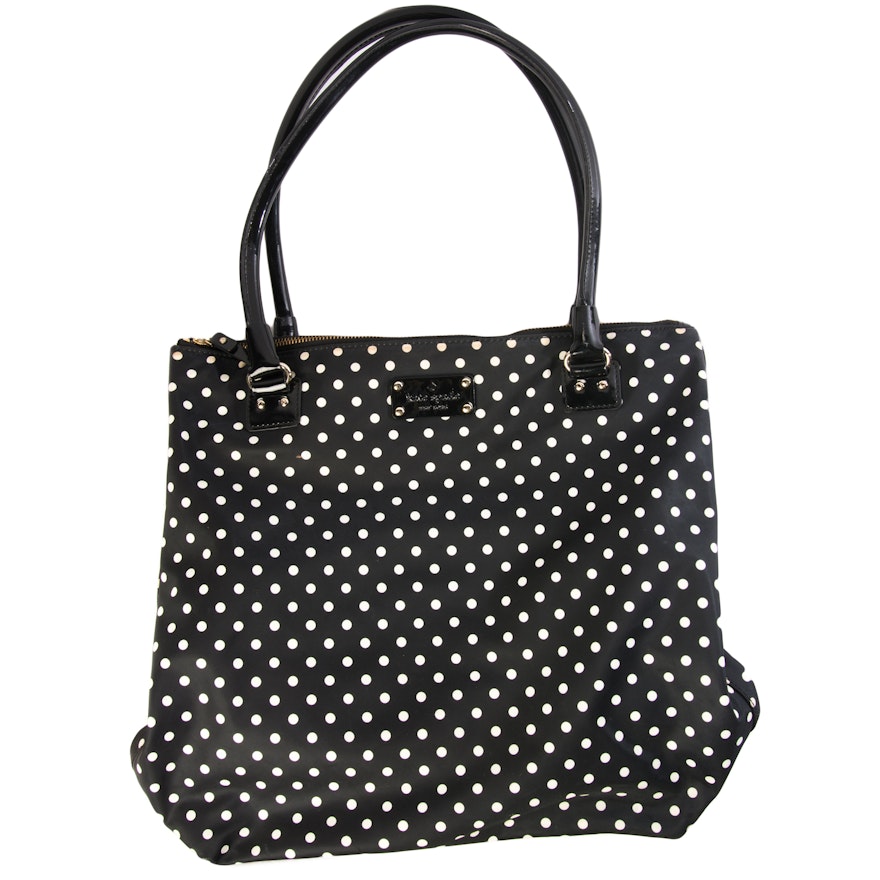 Kate Spade Polka Dot Zip Tote Handbag