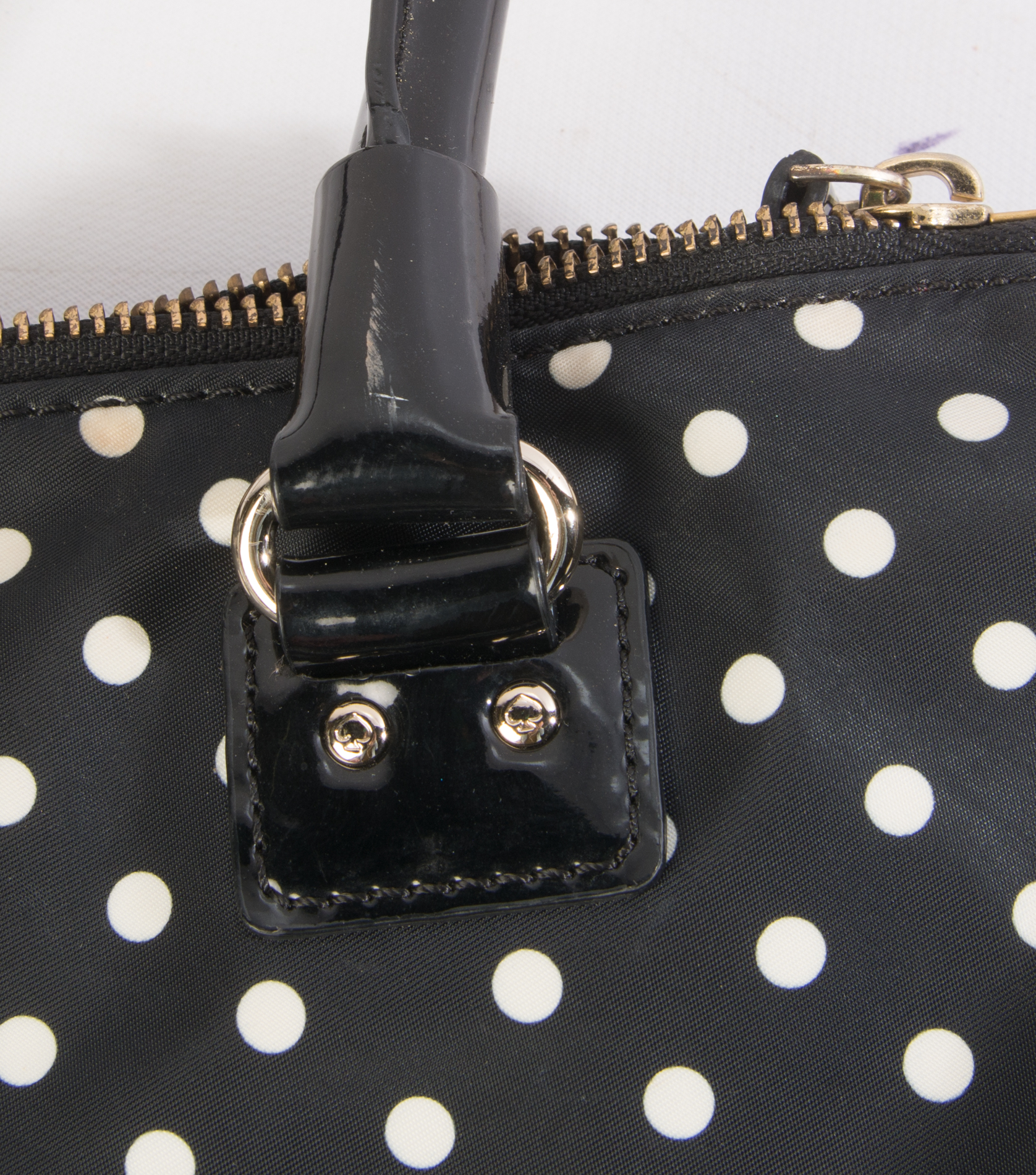 Kate Spade Polka Dot Zip Tote Handbag
