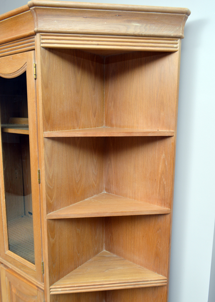 Oak Three Piece Display Cabinet
