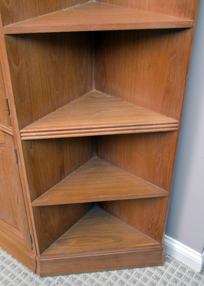 Oak Three Piece Display Cabinet