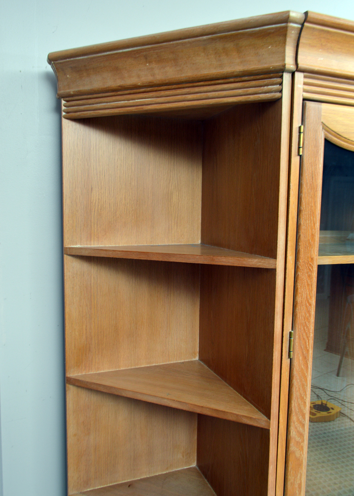 Oak Three Piece Display Cabinet