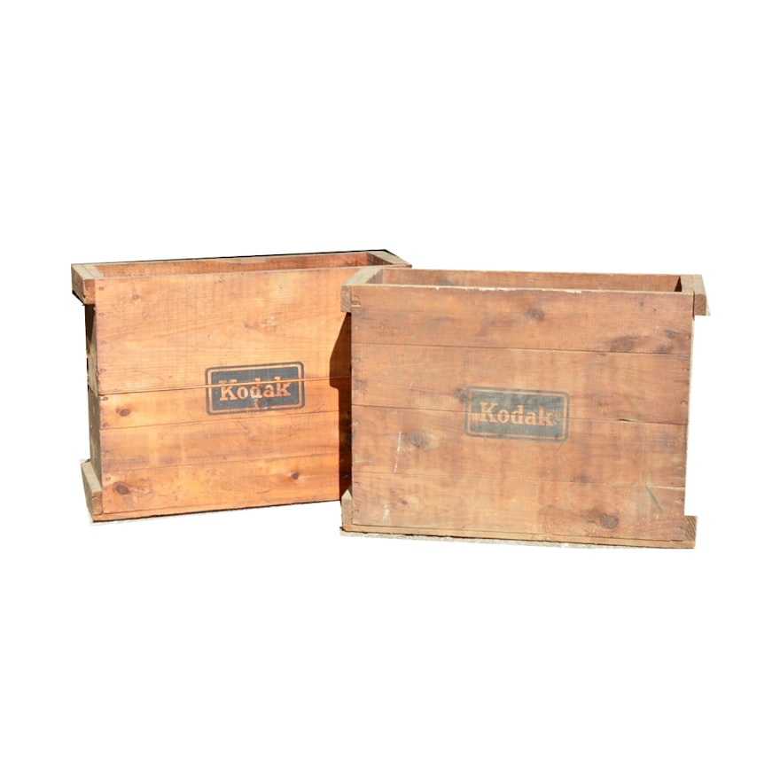 Kodak Vintage Glass Plate Shipping Boxes