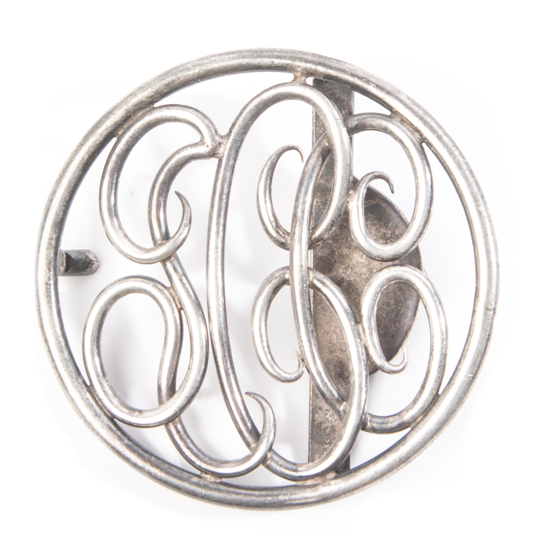 Sterling Monogram Belt Buckle