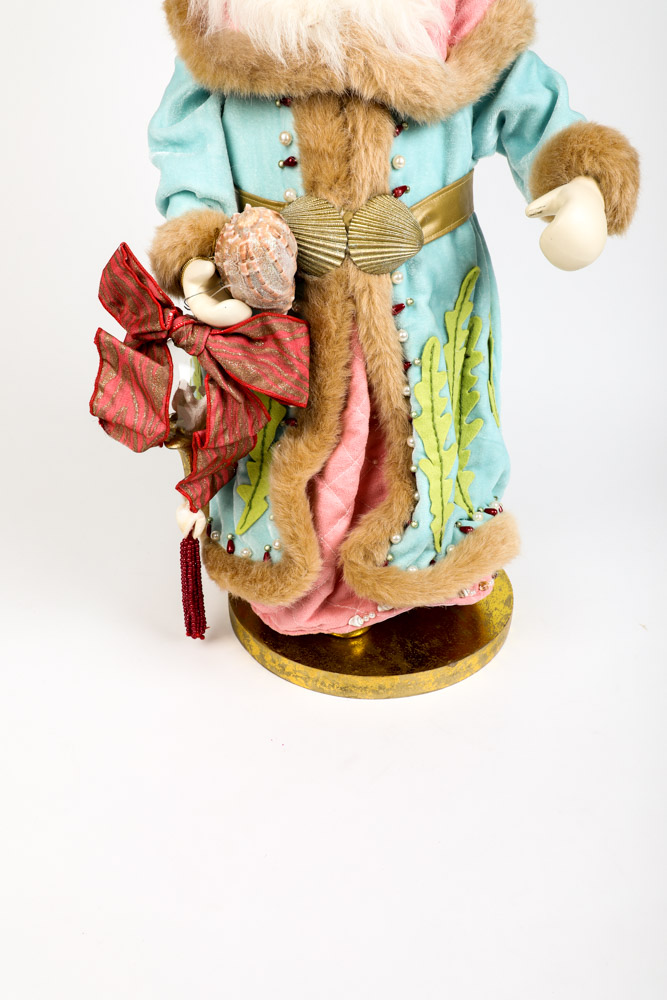 Vintage Beach Themed Porcelain Santa Claus Figure