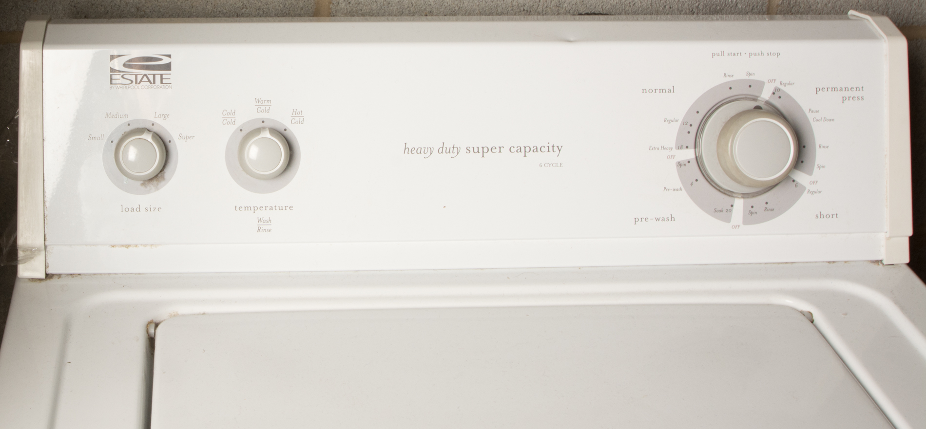 "Estate" by Whirlpool Heavy Duty Super Capacity Washing Machine