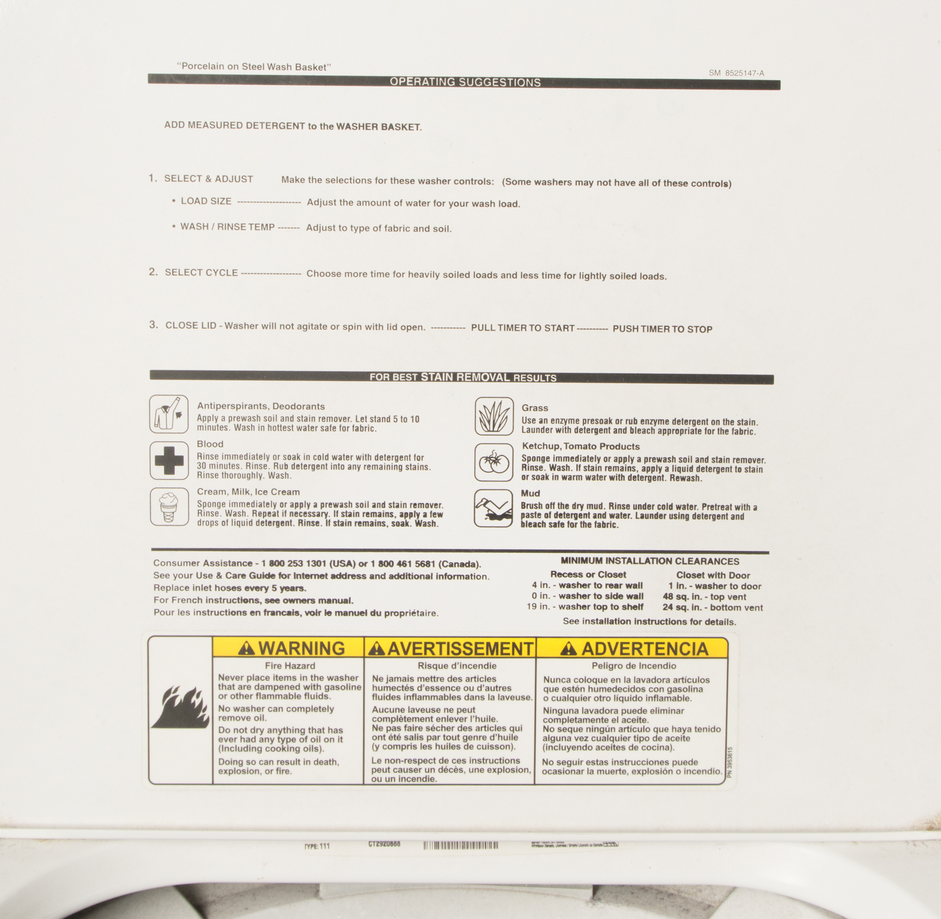 "Estate" by Whirlpool Heavy Duty Super Capacity Washing Machine