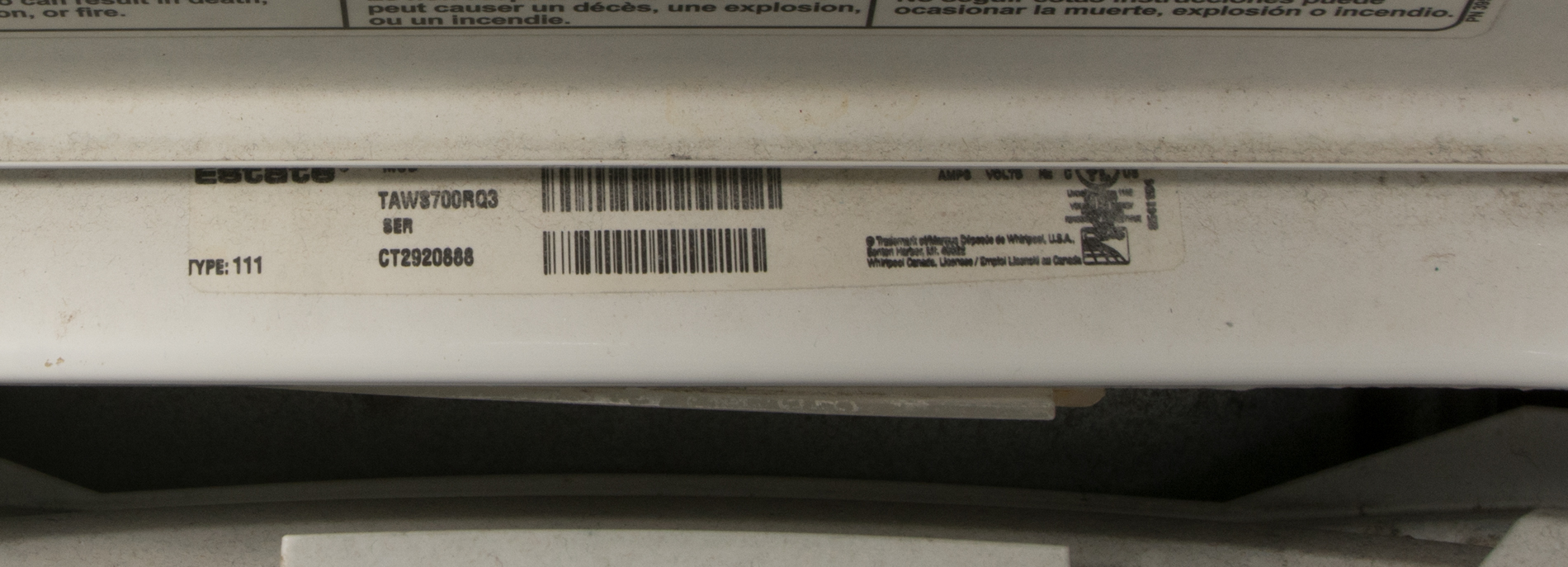 "Estate" by Whirlpool Heavy Duty Super Capacity Washing Machine