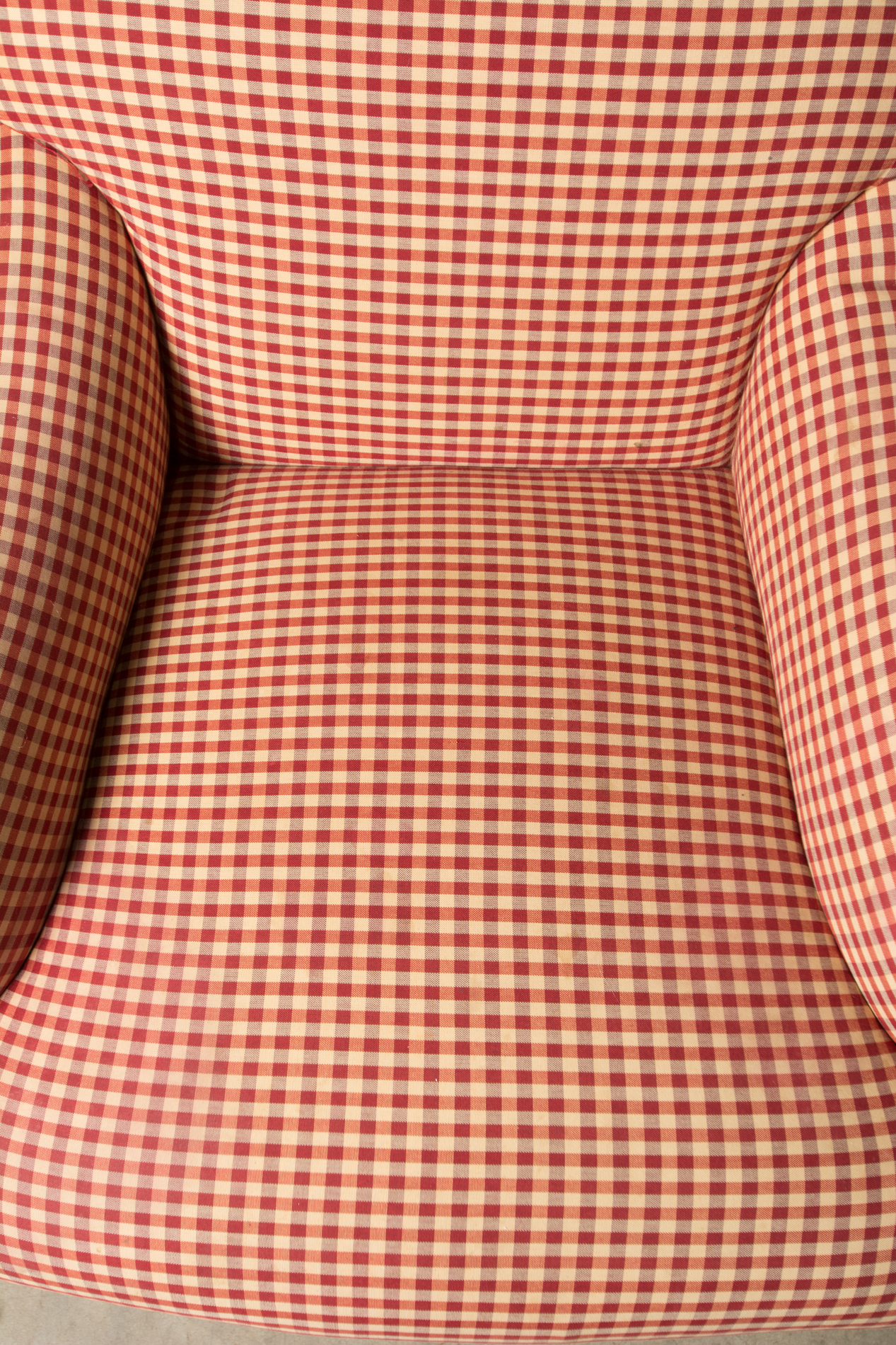 Upholstered Gingham Armchair