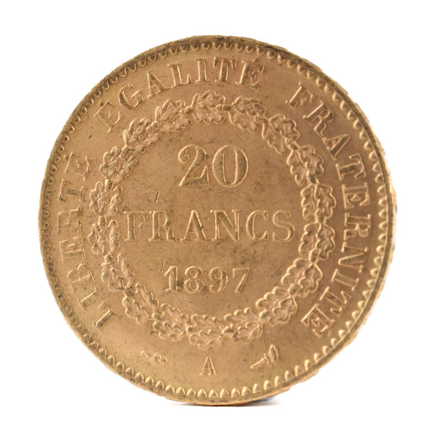 1897 France 20 Francs Gold Coin