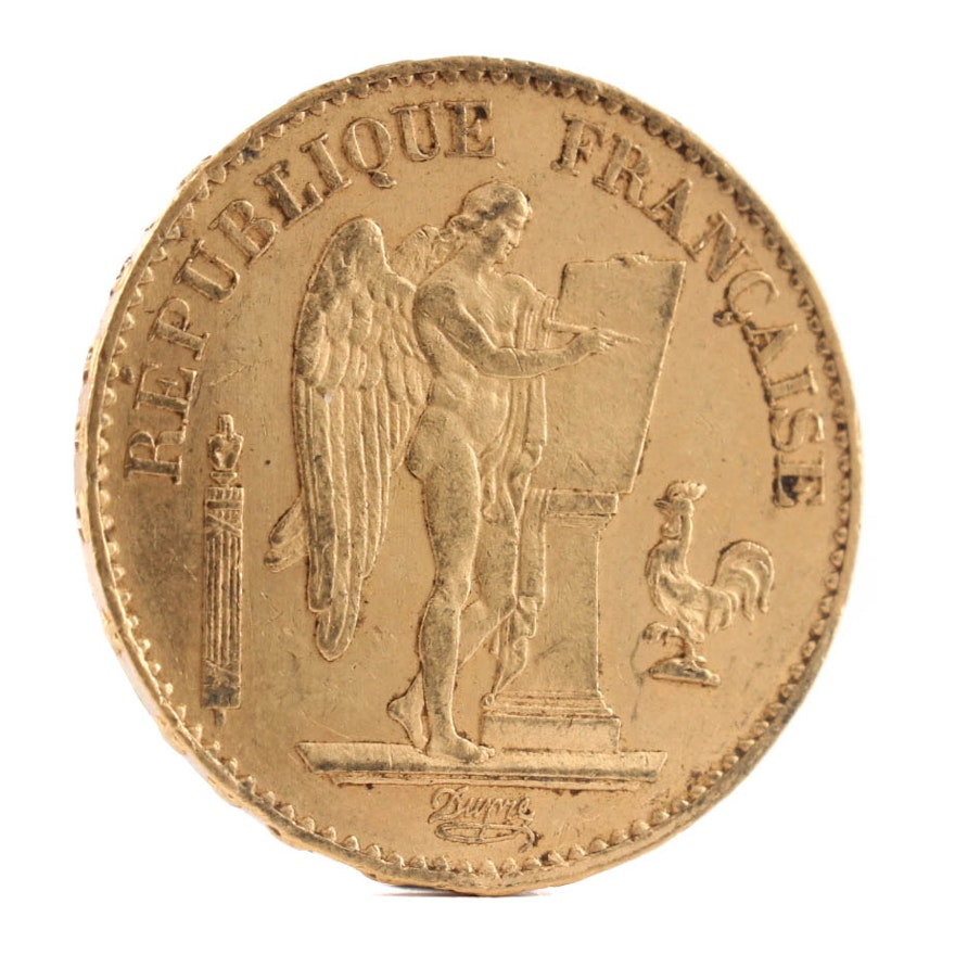 1878 France 20 Francs Gold Coin