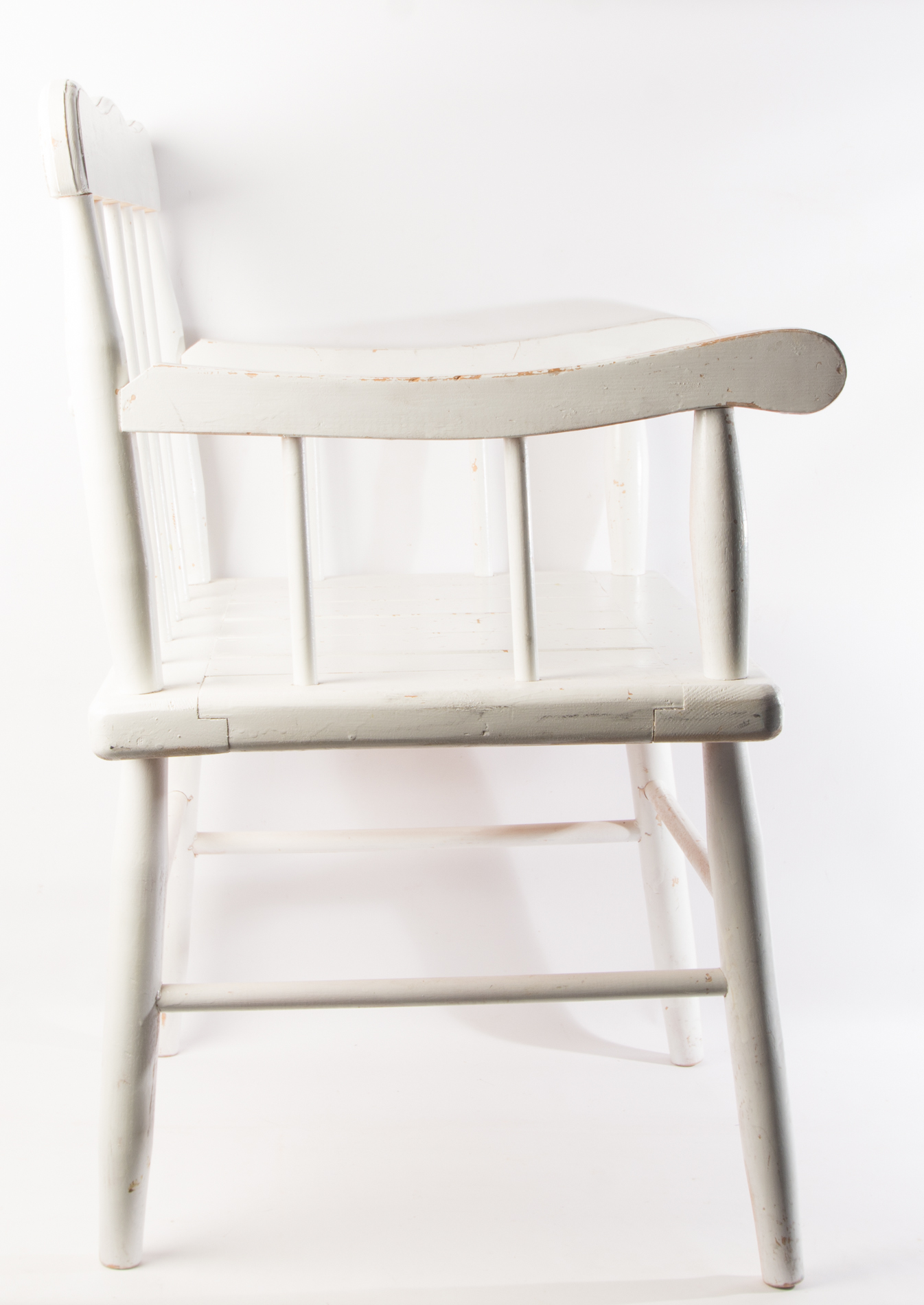 Spindle-Back Wooden Armchair