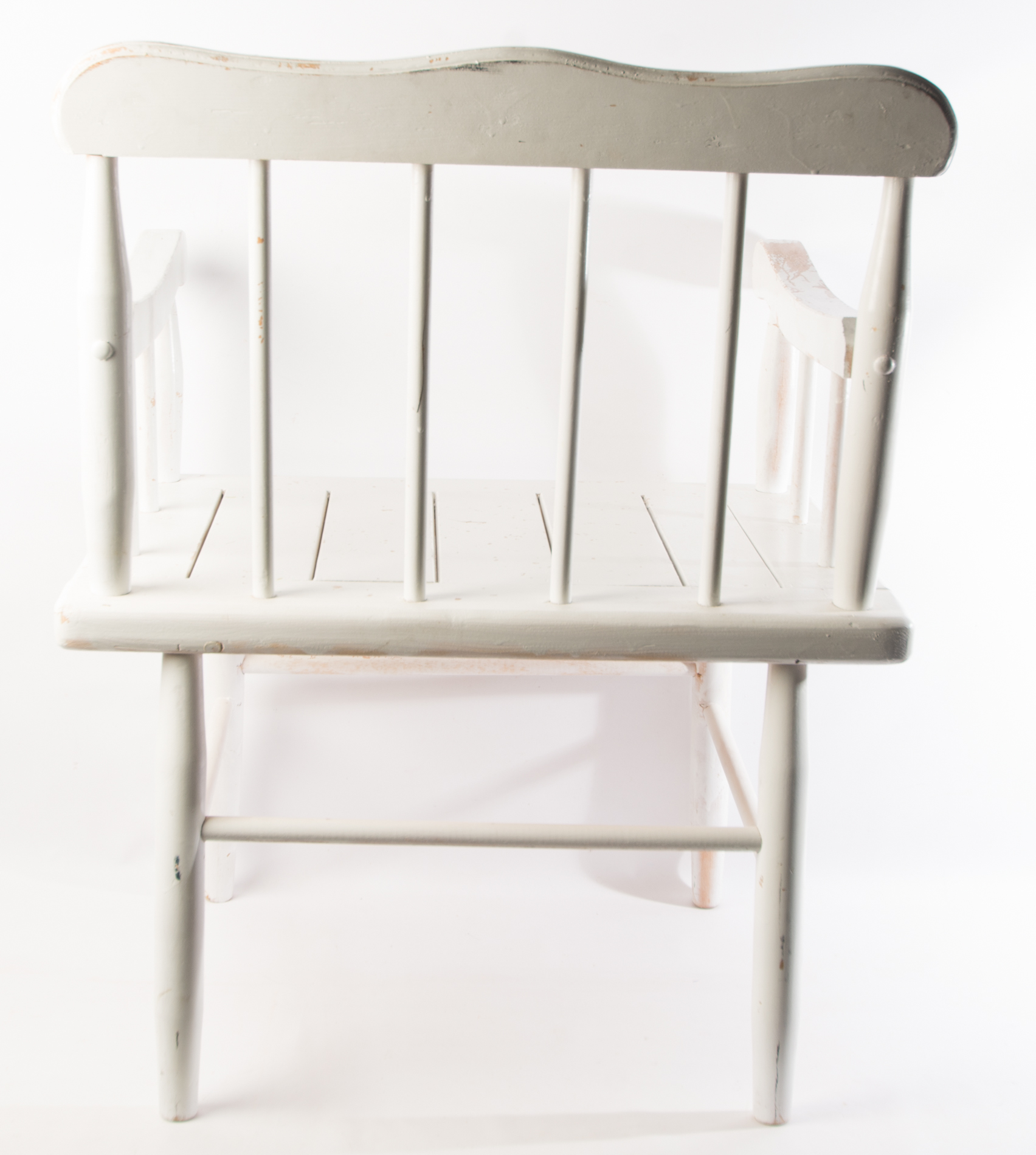 Spindle-Back Wooden Armchair