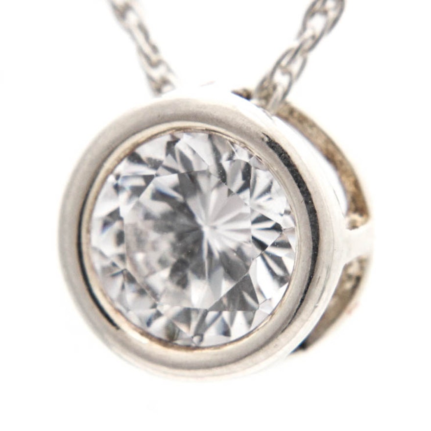 Sterling Silver Cubic Zirconia Pendant Necklace