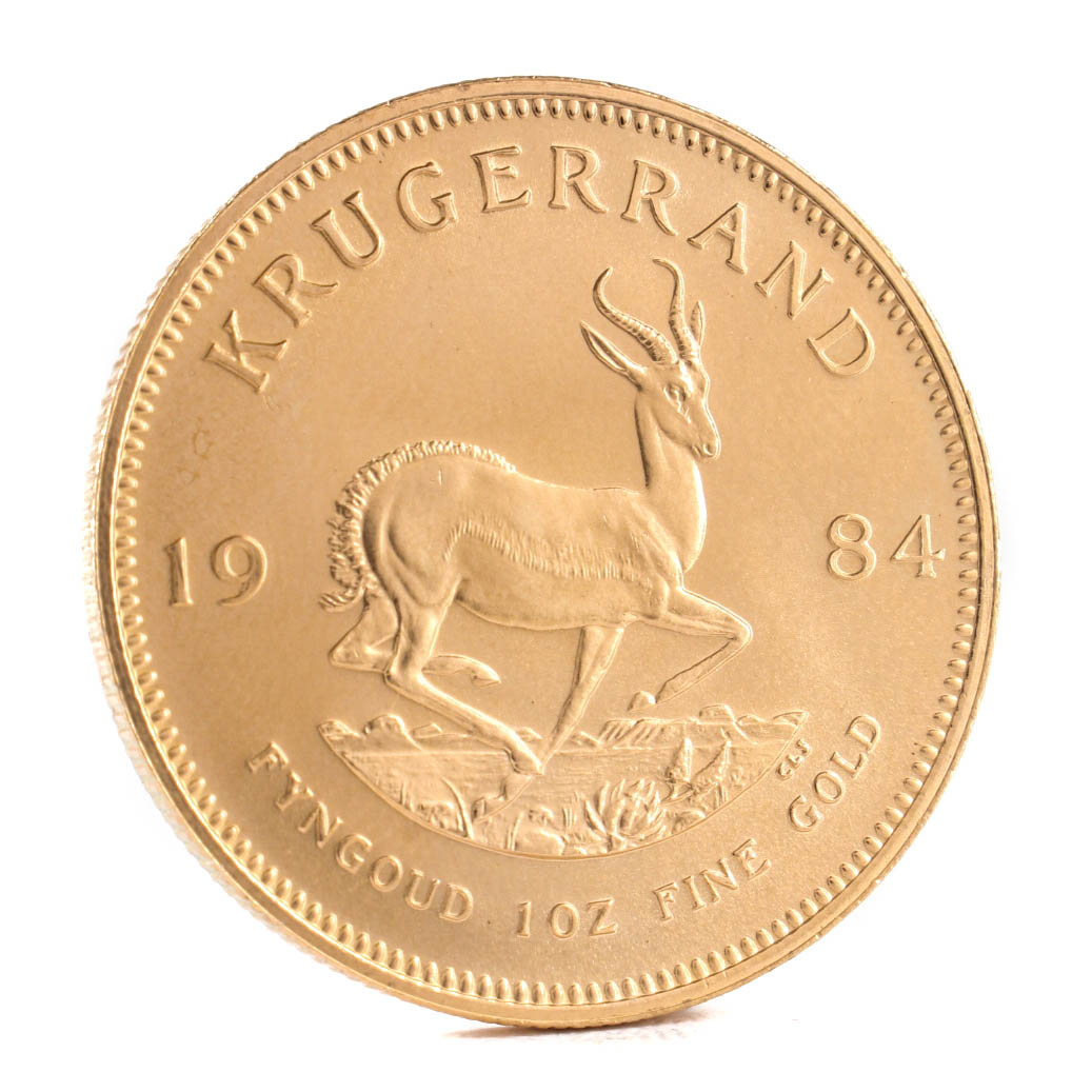 1984 South African 1 Ounce Fine Gold Krugerrand Coin