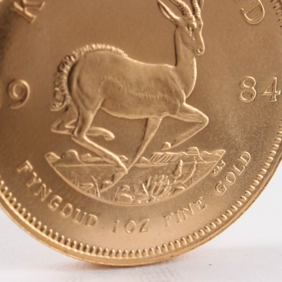 1984 South African 1 Ounce Fine Gold Krugerrand Coin