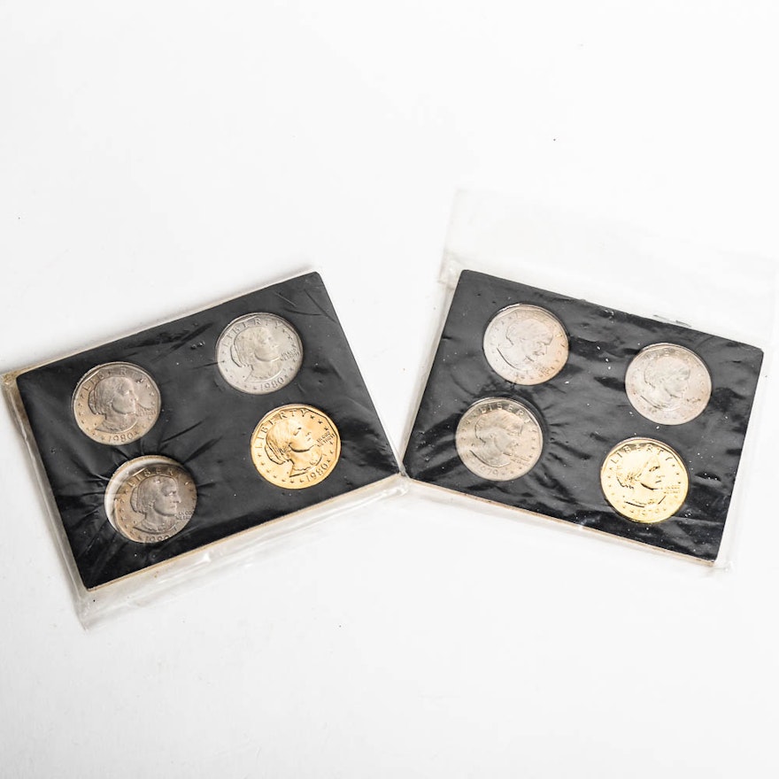 1979 and 1980 Susan B. Anthony Dollar Coins