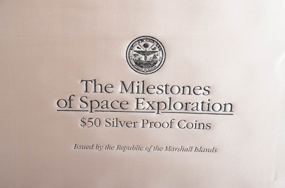 The Milestones of Space Exploration Coin Book and Coins