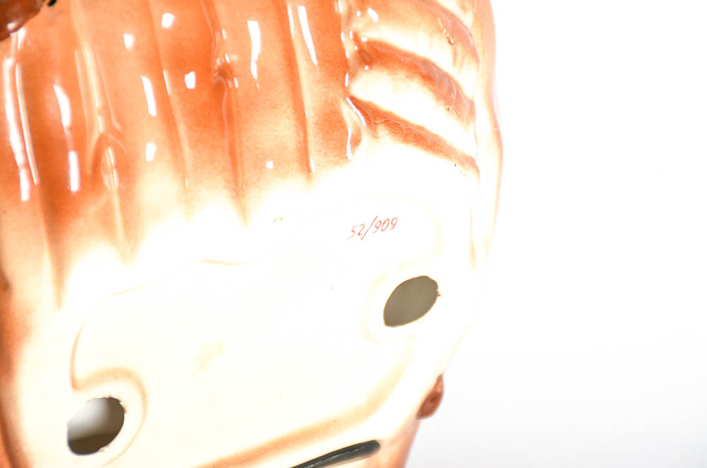 Limited Edition Mid-Century Pottery Baseball Mitt Ash Receiver