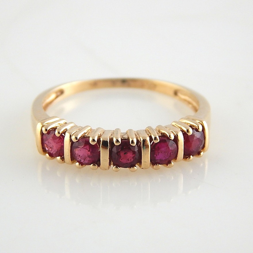 10K Yellow Gold Ruby Ring