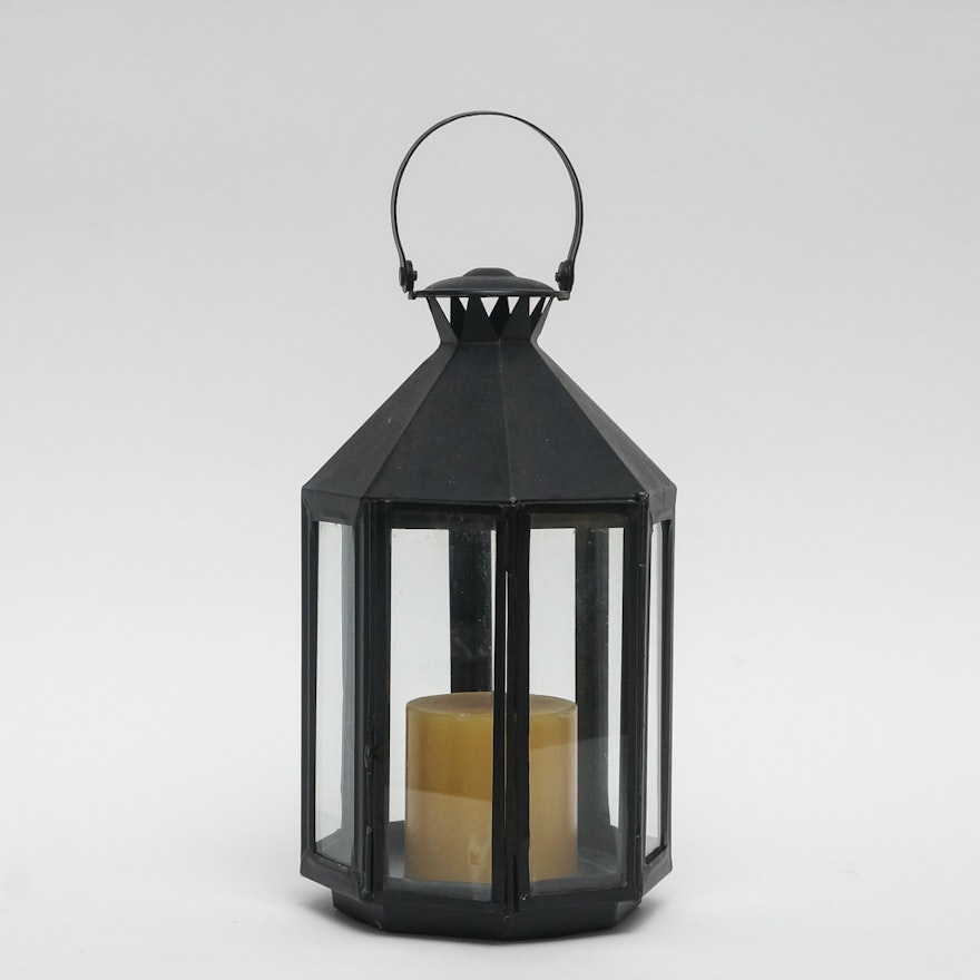 Pottery Barn Lantern with Candle