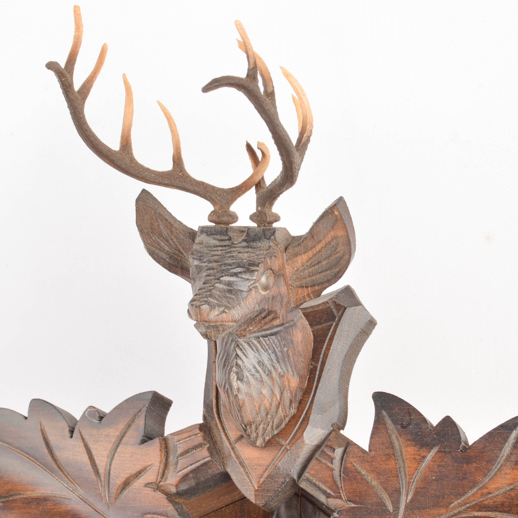 Vintage Schneider Black Forest Carved Wooden Cuckoo Clock