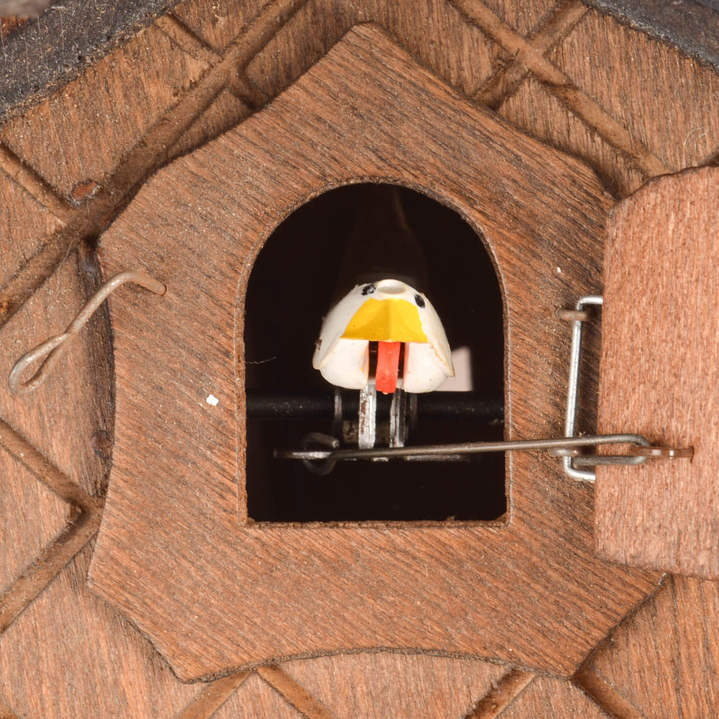 Vintage Schneider Black Forest Carved Wooden Cuckoo Clock