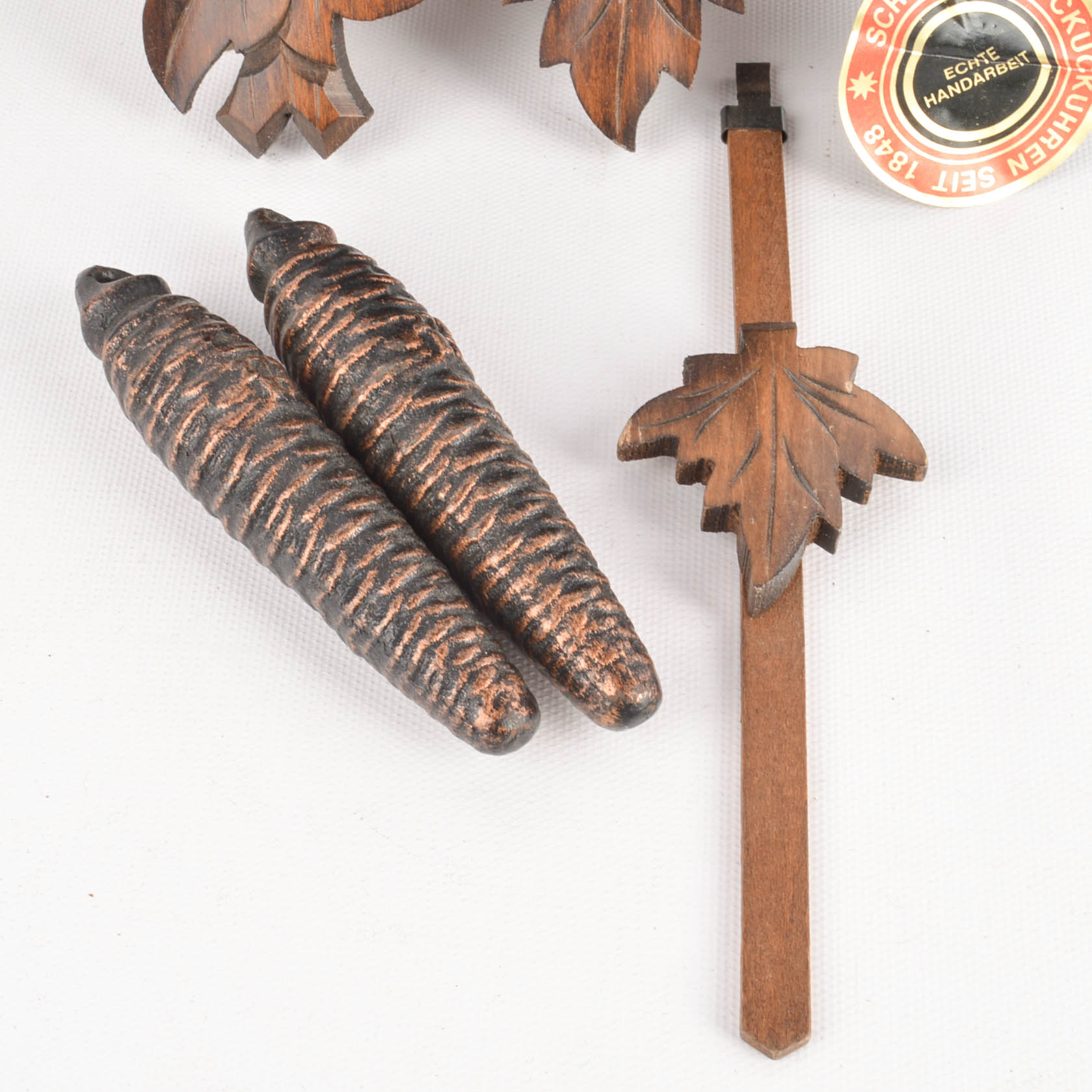 Vintage Schneider Black Forest Carved Wooden Cuckoo Clock