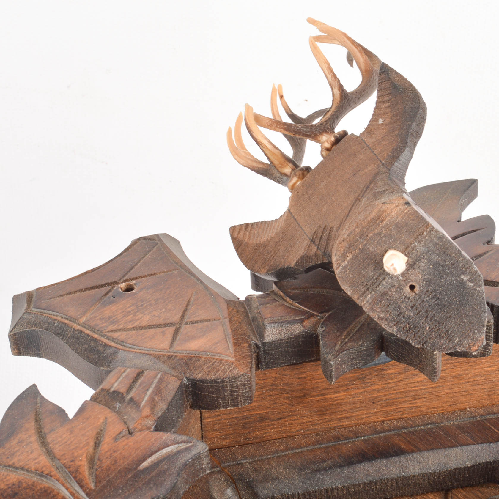 Vintage Schneider Black Forest Carved Wooden Cuckoo Clock