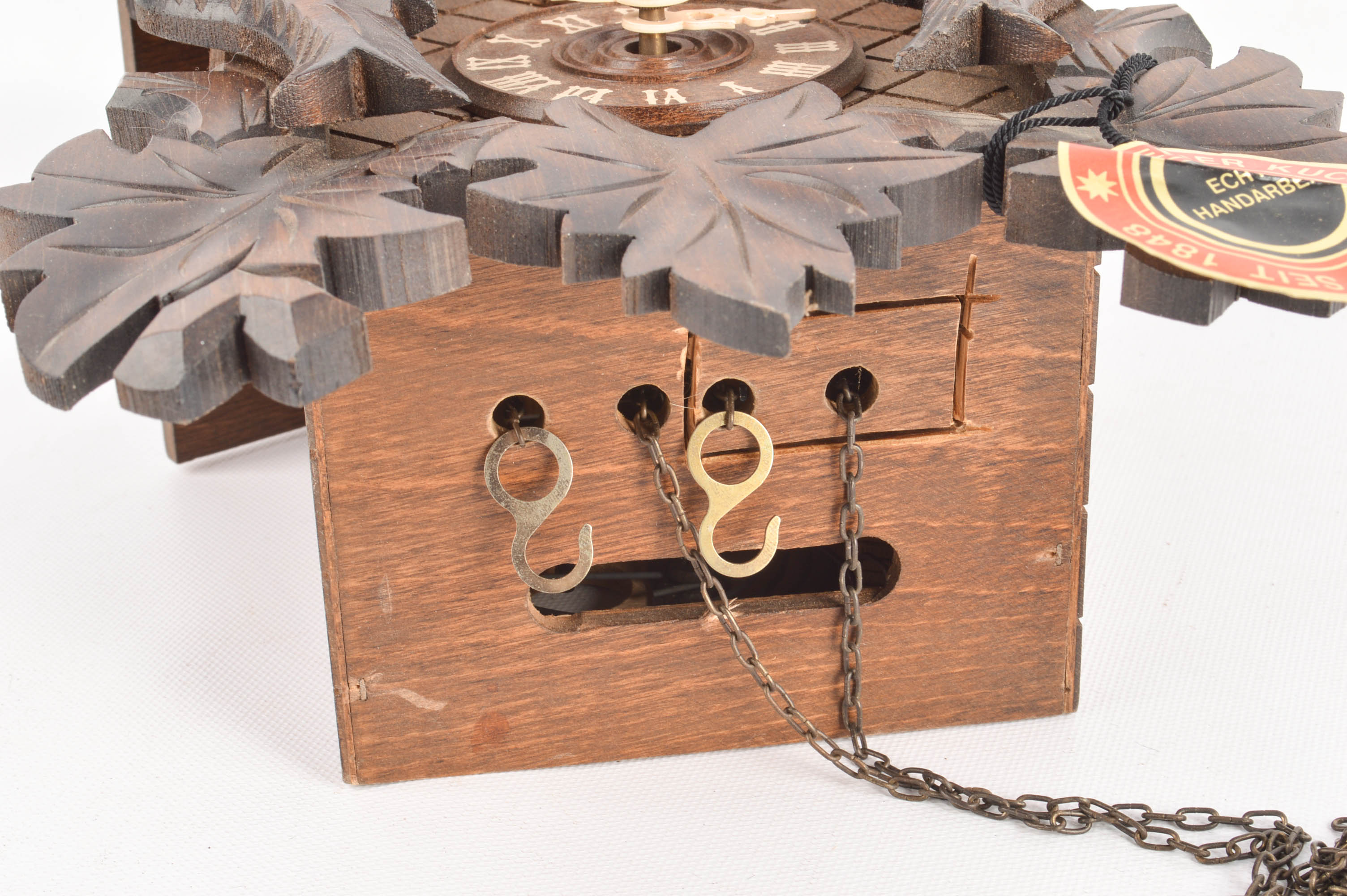 Vintage Schneider Black Forest Carved Wooden Cuckoo Clock