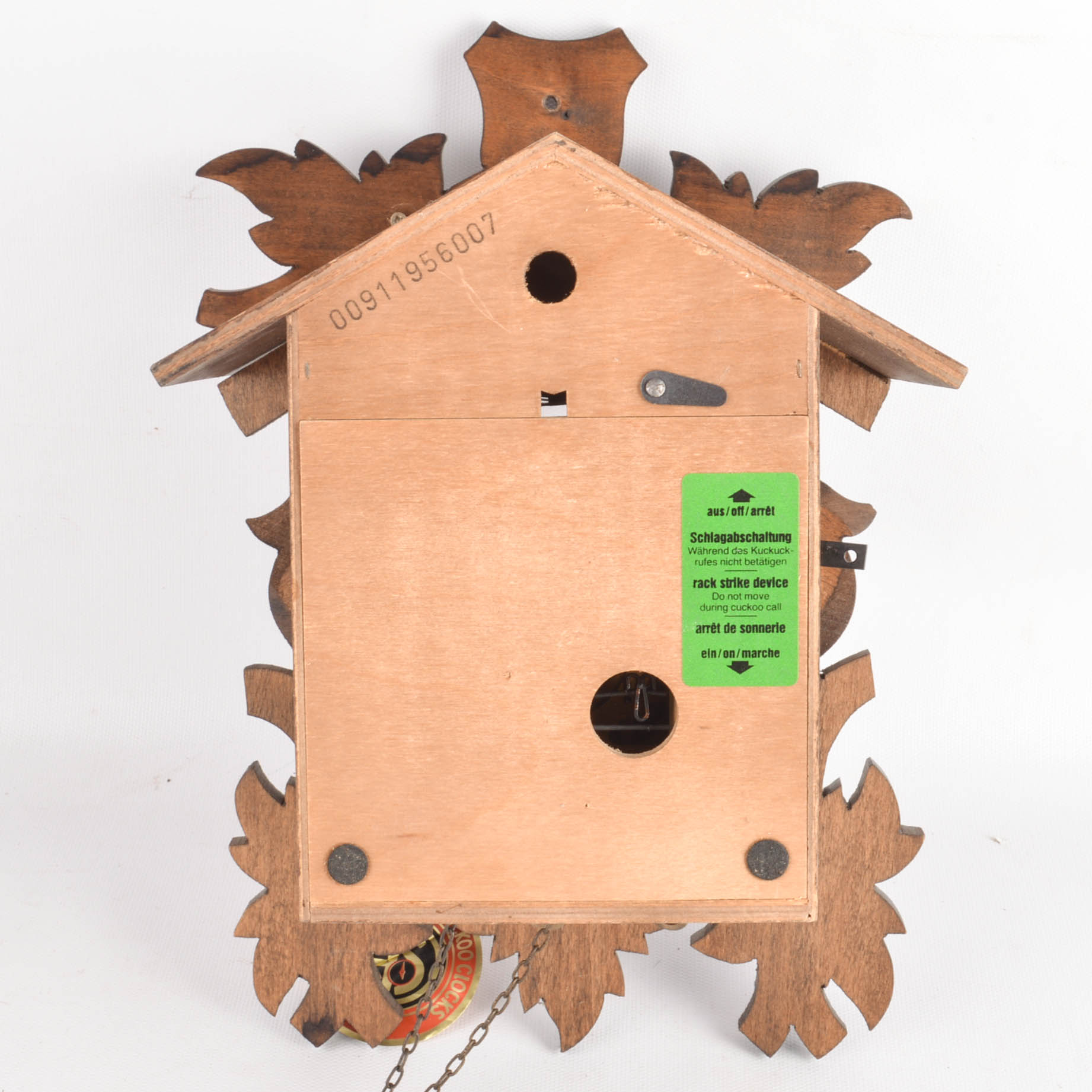 Vintage Schneider Black Forest Carved Wooden Cuckoo Clock